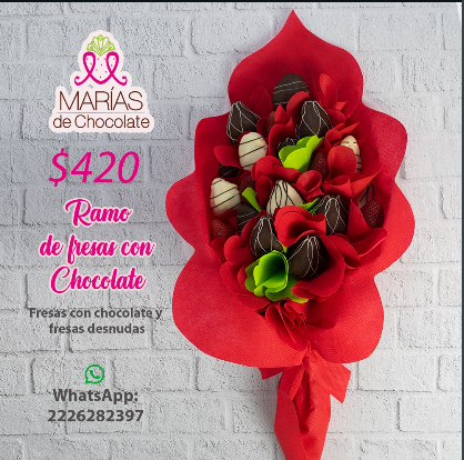 Ramo de fresas con chocolate 